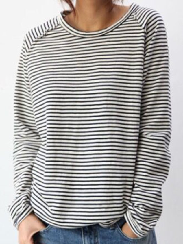 WW | Gestreifte Pullover mit Langen Ärmeln