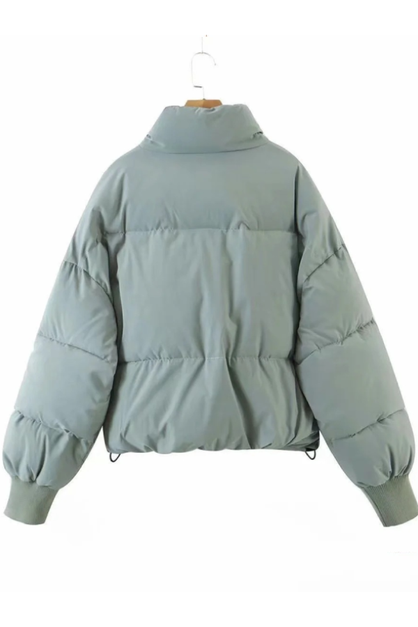 WW | Collar Zipper Pocket Thick Warm Cotton Jacket
