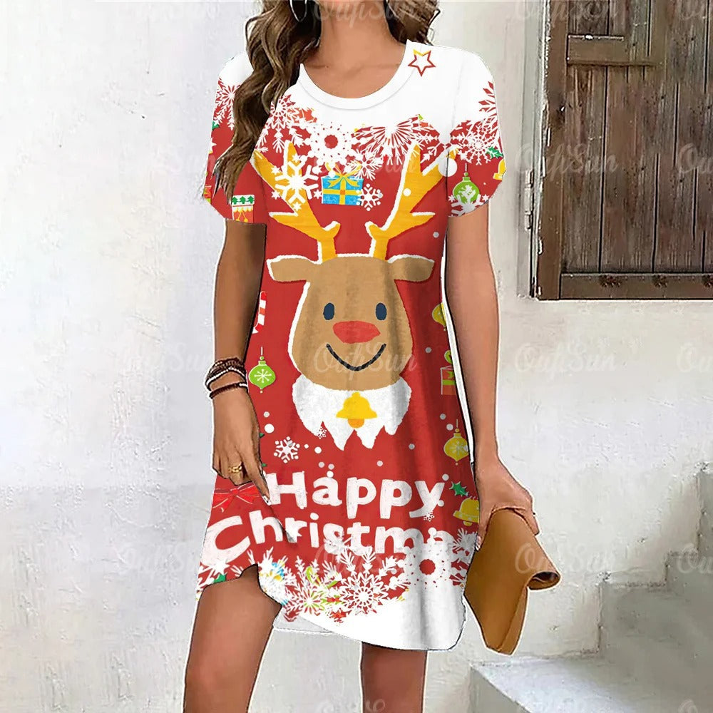 WW | Eleganter Glanz Schneeflocken Kleid