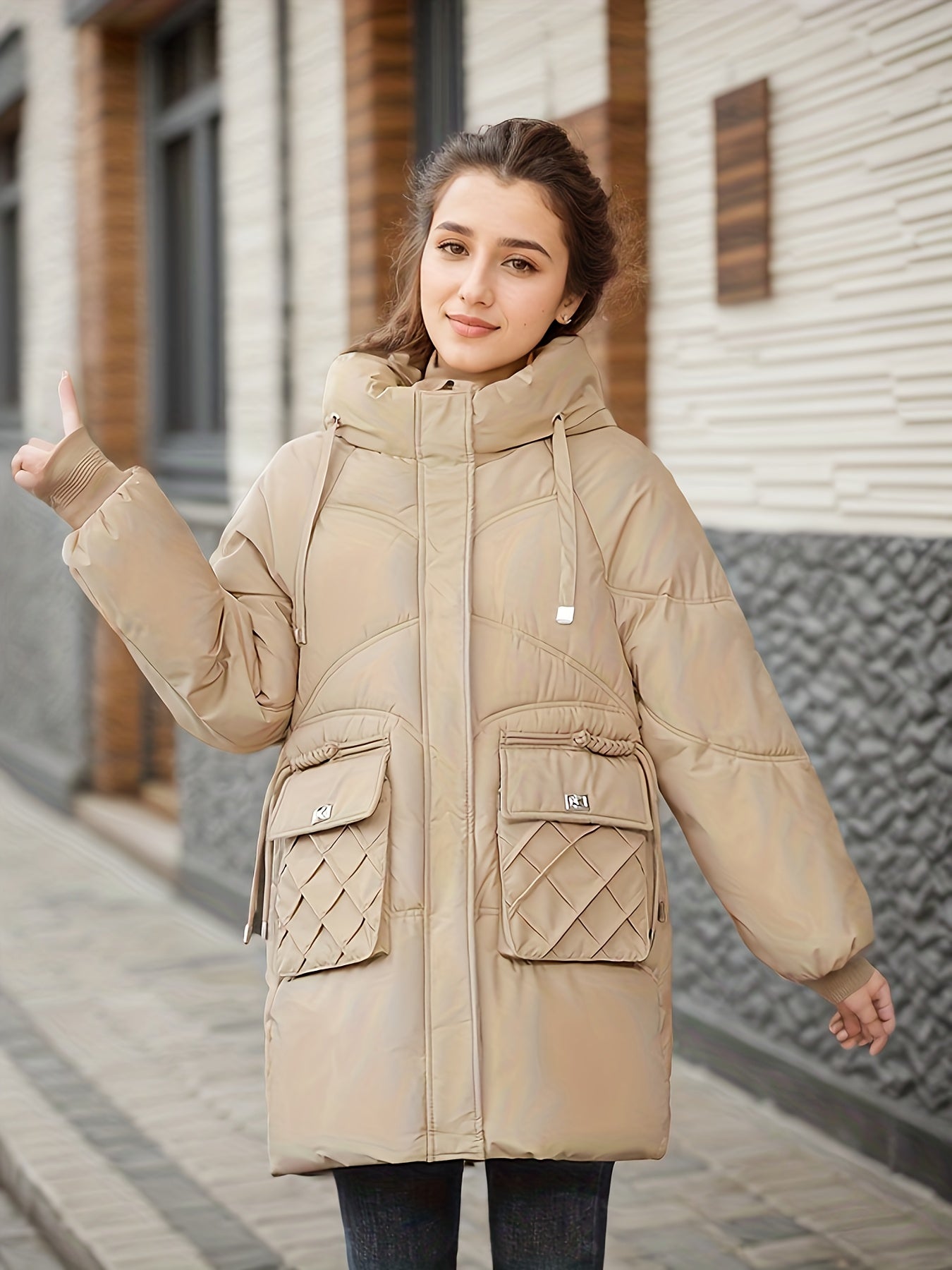 WW | Mid-Length Puffer Winter Jacket for Women - Perfect for Outdoor Activities