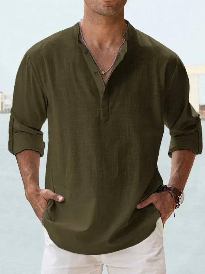 WW | Men's Long-Sleeve Linen and Cotton Shirt