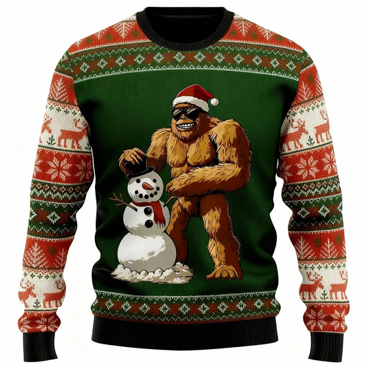 WW | Tier- und Schneemann-Musterdesign - Festival der Feiertagsdrucke Ugly Sweater