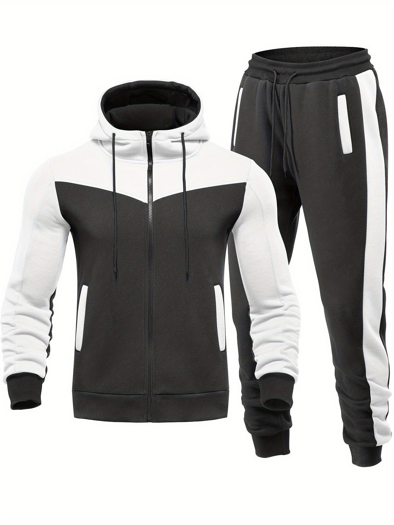 WW | Freizeitjacke und Hose aus einfarbigem Stoff für Herren - Perfect für legere Tage