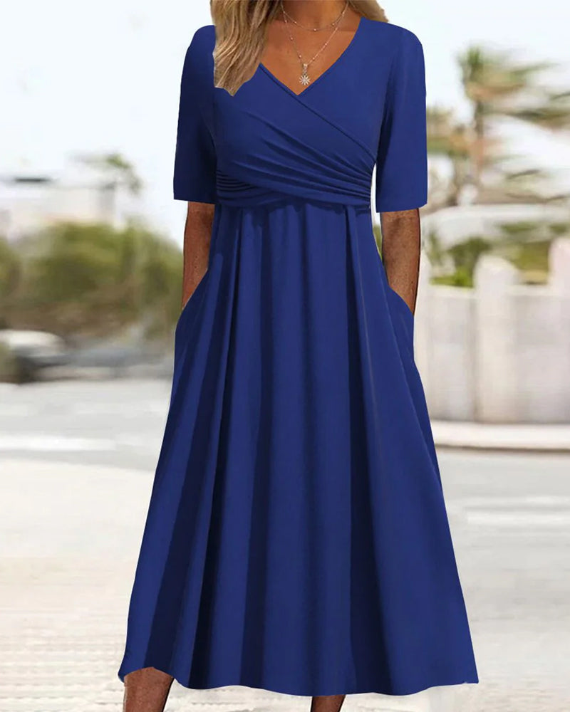 Penelope | Wrap Dress with Short Sleeves
