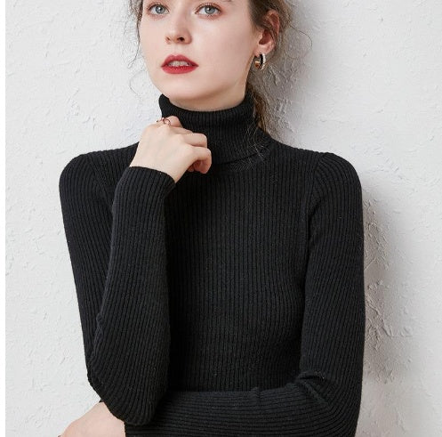 WW | Women's Premium Wool Turtleneck Sweater