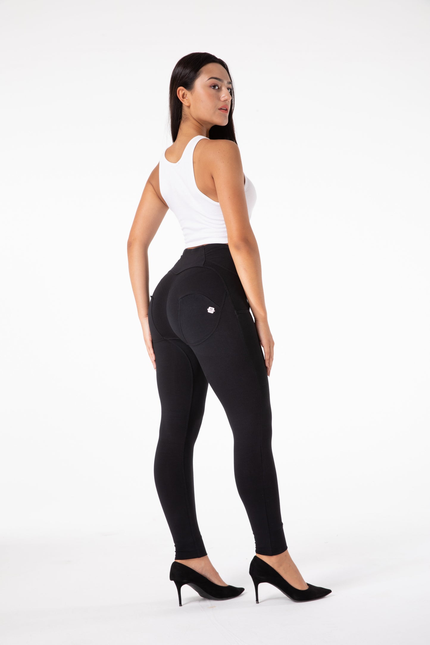 WW | Stramme Schwarze Leggings mit Hohem Bund