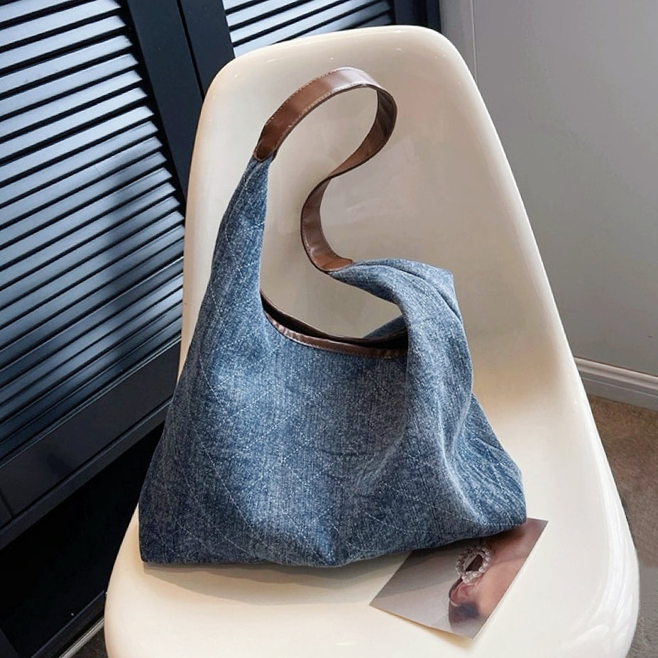 denim with a diamond pattern