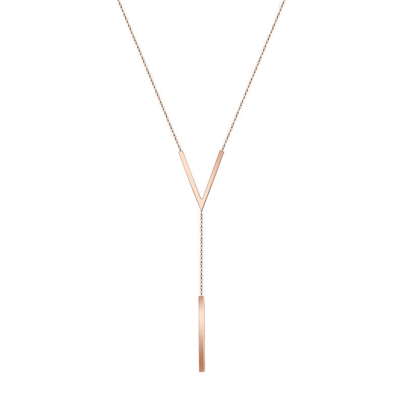 WW | V-shaped gold necklace
