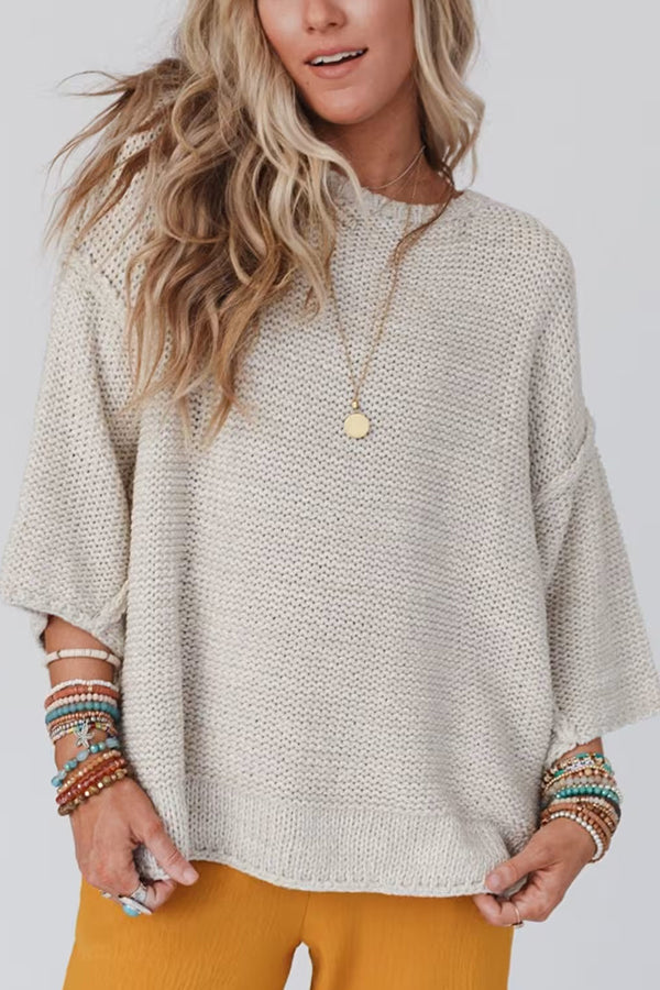 WW | Cozy chunky knit sweater with a round neck