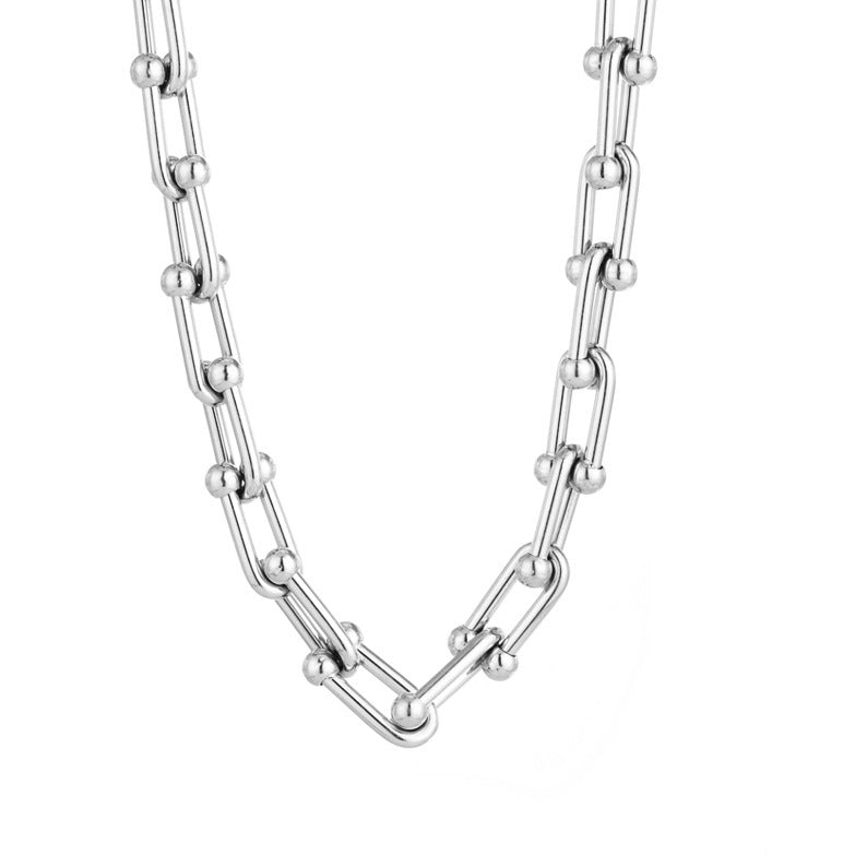 WW | Necklace U-Shaped Lock Thick Chain
