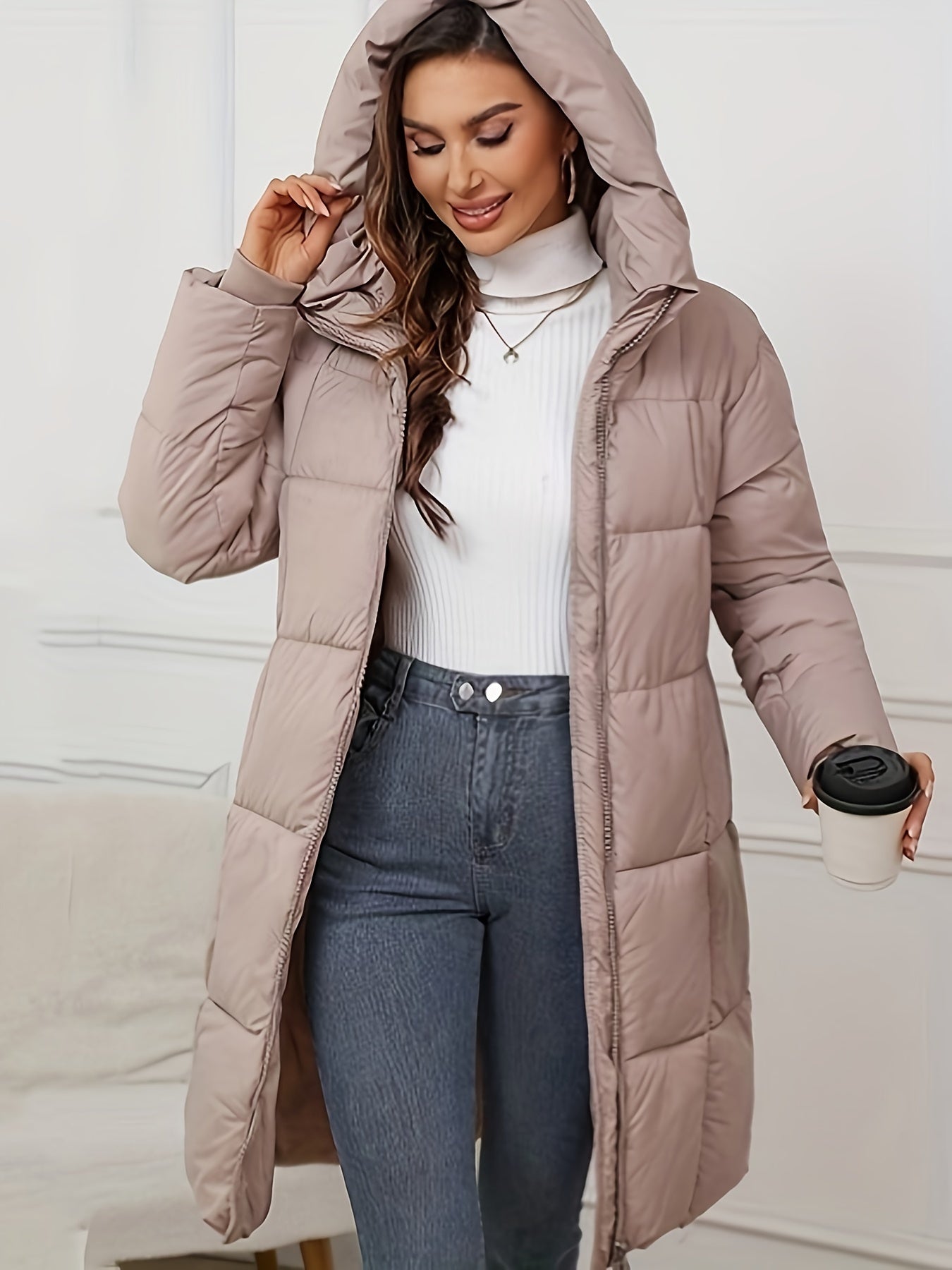 WW | Warm Casual Hooded Jacket for Women - Ideal for Autumn/Winter