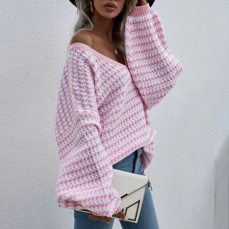 WW | Gestreifter Strickpullover mit Lässigem Look