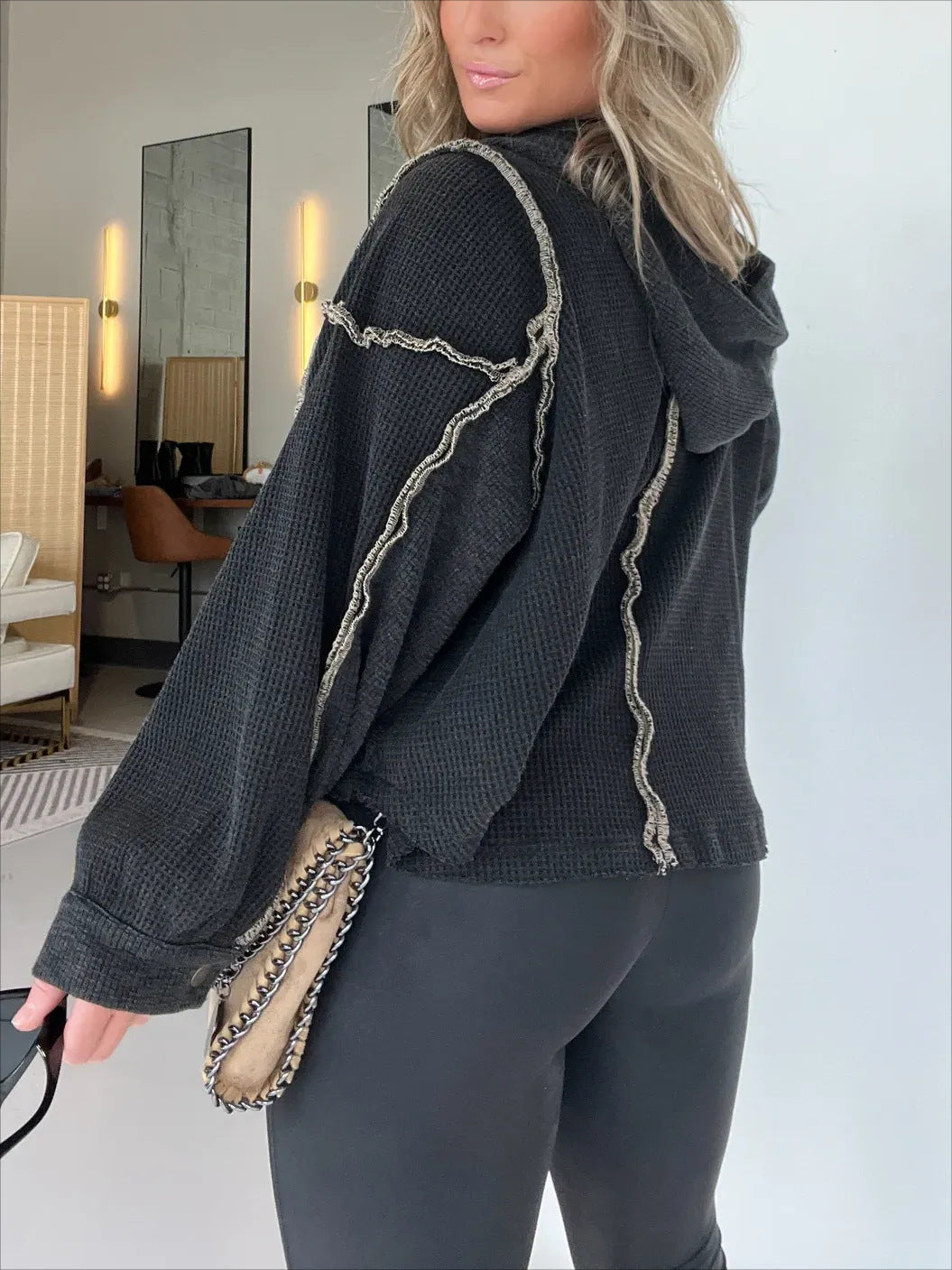 WW | Women's irregular hem sweater for autumn and winter
