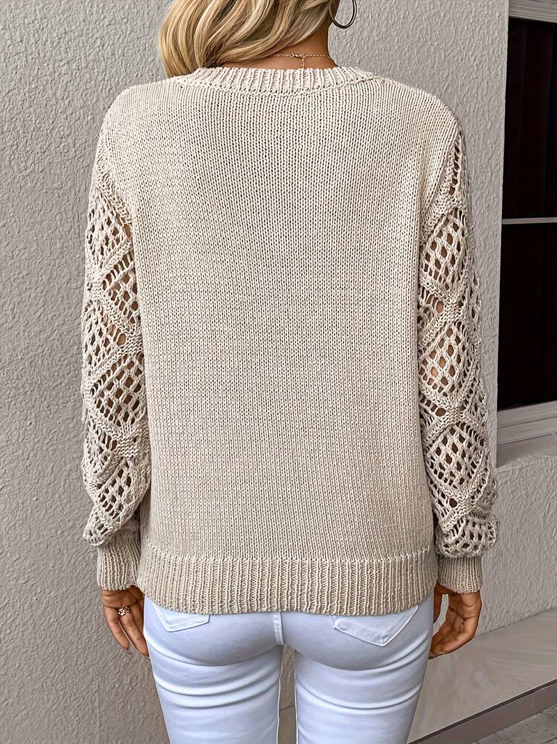 WW | Fashionable Sweater with Cut-Out Sleeves