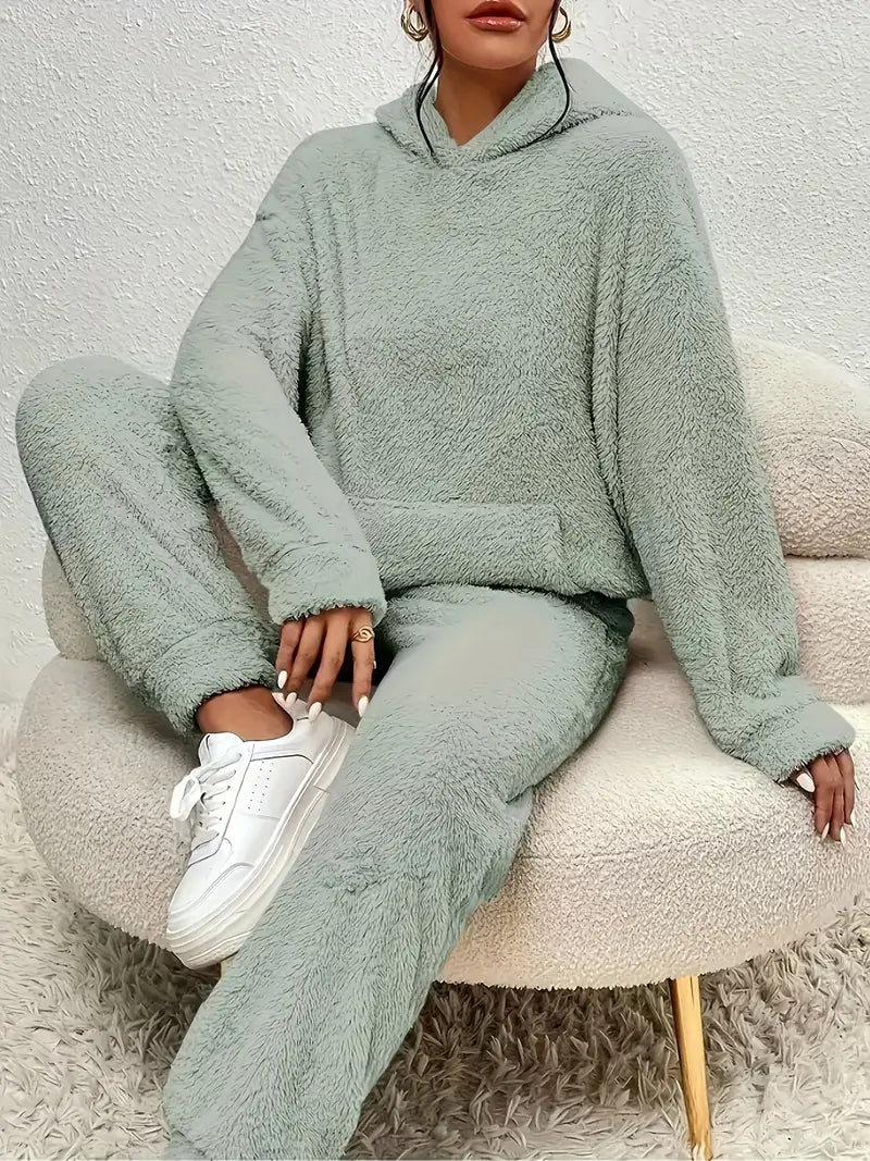 WW | Damen Fleece Teddy Zweiteiliges Set