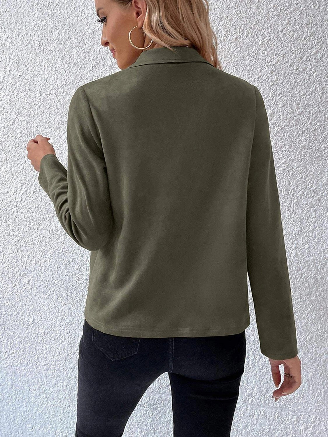 WW | Kunstlederjacke - Leicht & Schick - Offenes Vorderdesign - Vielseitige Schicht
