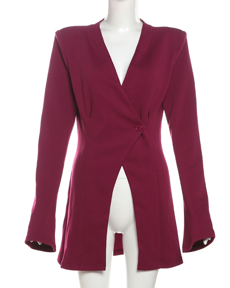 WW | Slim Einfarbiger Anzugjacke