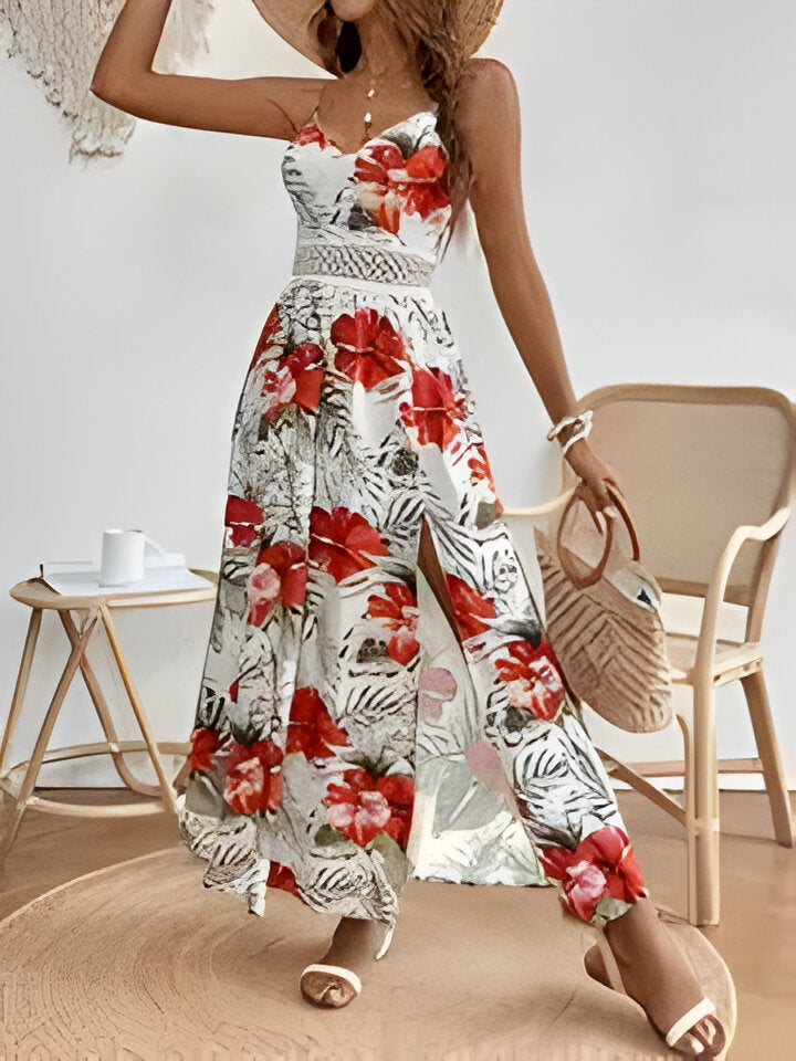 WW | Elegantes Ärmelloses Geteiltes Kleid Für Frauen