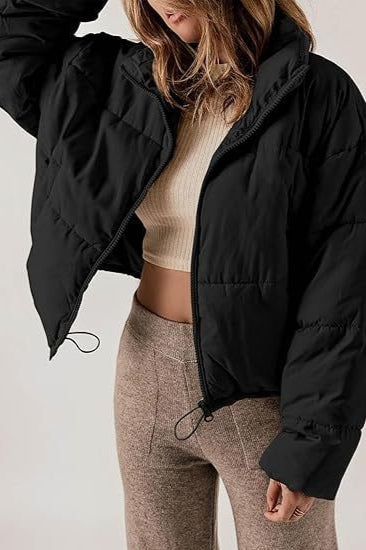 WW | Schlichte gestepptes Puffer-Jacke