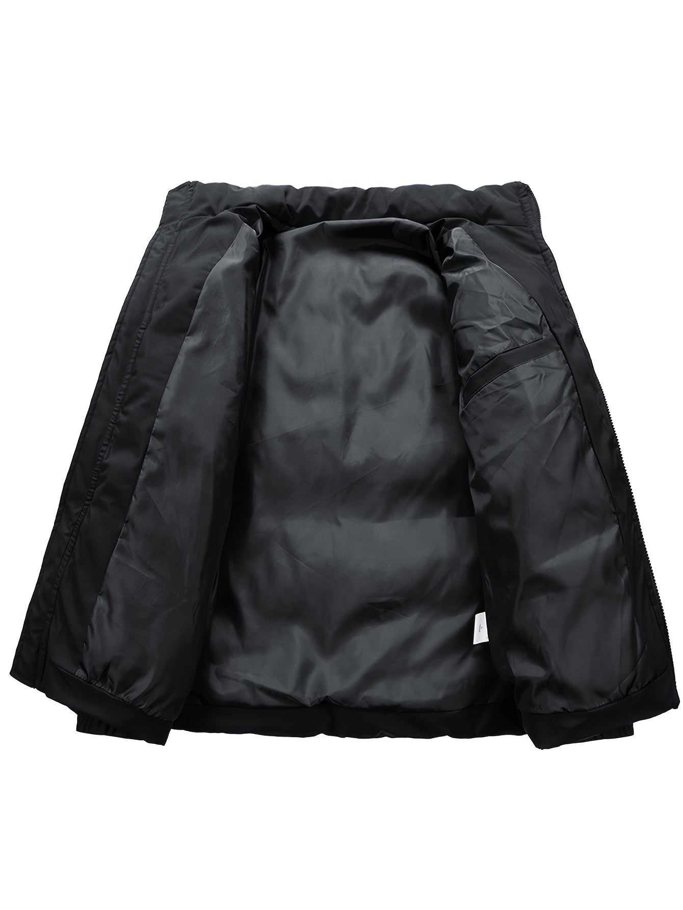 WW | Winter Quilted Jacket with Zipper - Lined Windproof Puffer Jacket for Cold Days