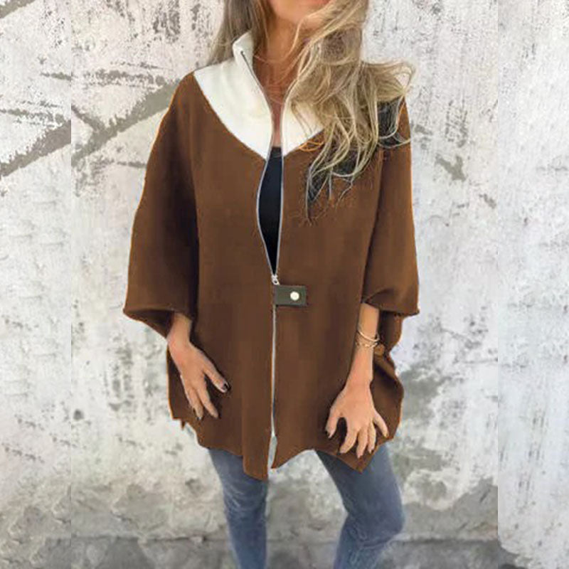 WW | Elegante zweifarbige lange Jacke für stilvolle Lagenlooks