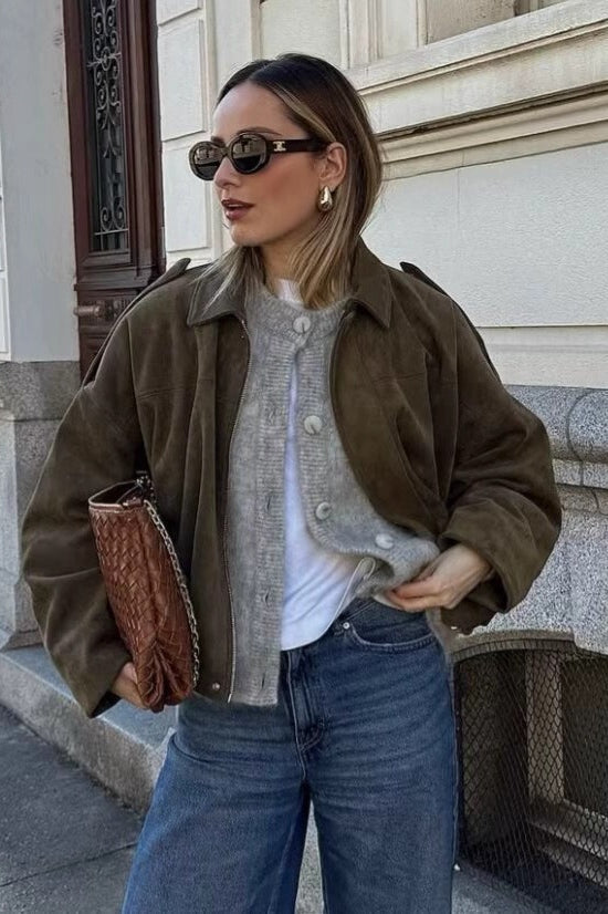 WW | Textured Bomber Jacket