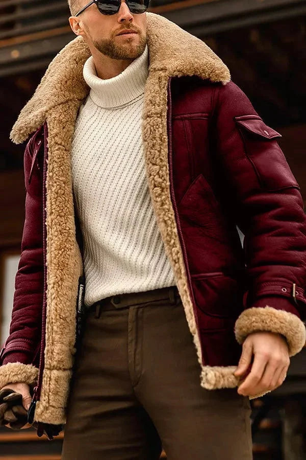 WW | Collar Down Fur Jacket for Men