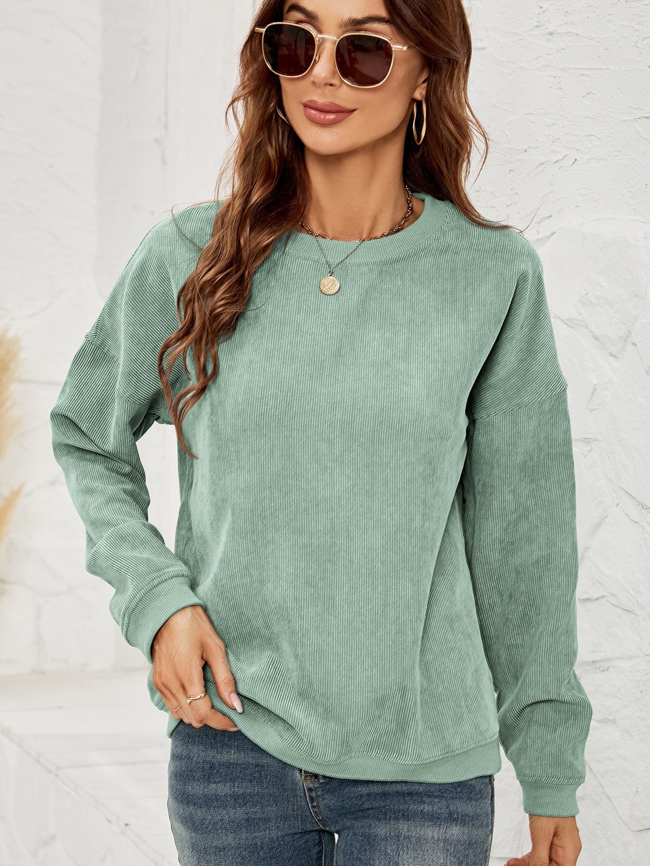 WW | Corduroy Pullover Sweatshirt for Women