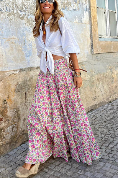 WW | Sommer Lange Röcke Boho Print