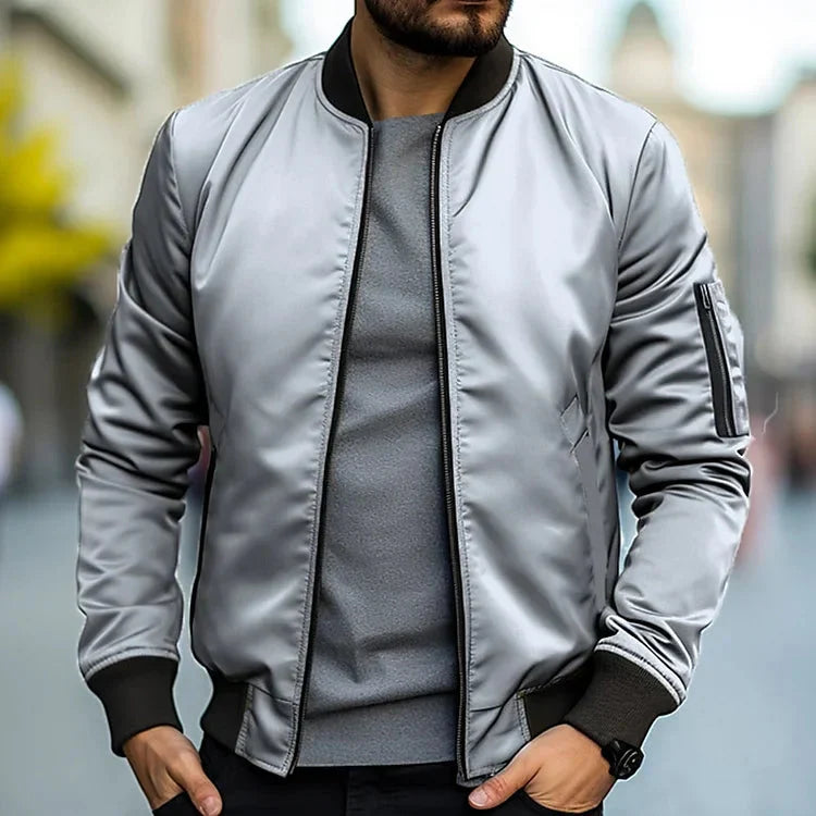WW | Stylish Men's Zip Bomber Jacket for Casual Wear