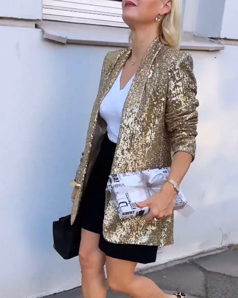 WW | Gold Glitter Jacke