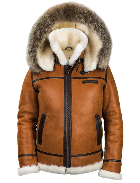 WW | Lammfelljacke mit Kapuze