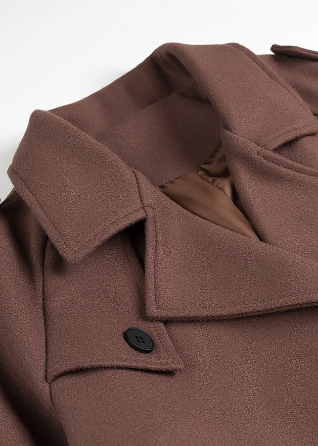 WW | Cropped Wool Blend Belted Trench Coat