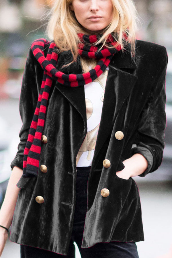 WW | Samt Temperament Party Damen Midikleid Blazer