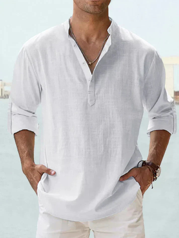 WW | Men's Long-Sleeve Linen and Cotton Shirt