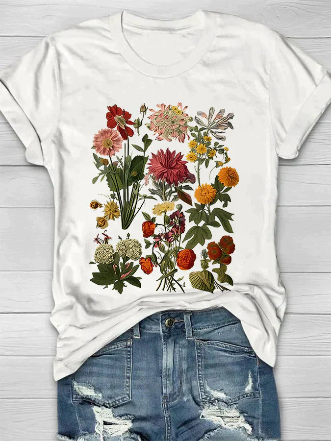 WW | Vintage T-Shirt with Floral Design