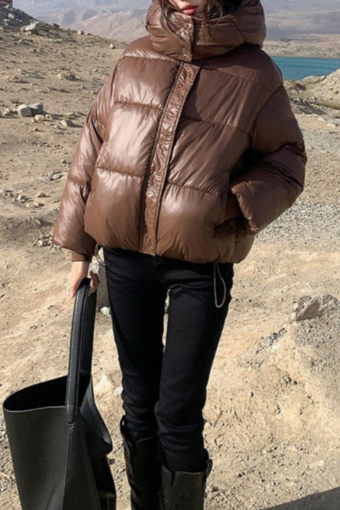 WW | Plüschgefütterte Übergroße Pufferjacke