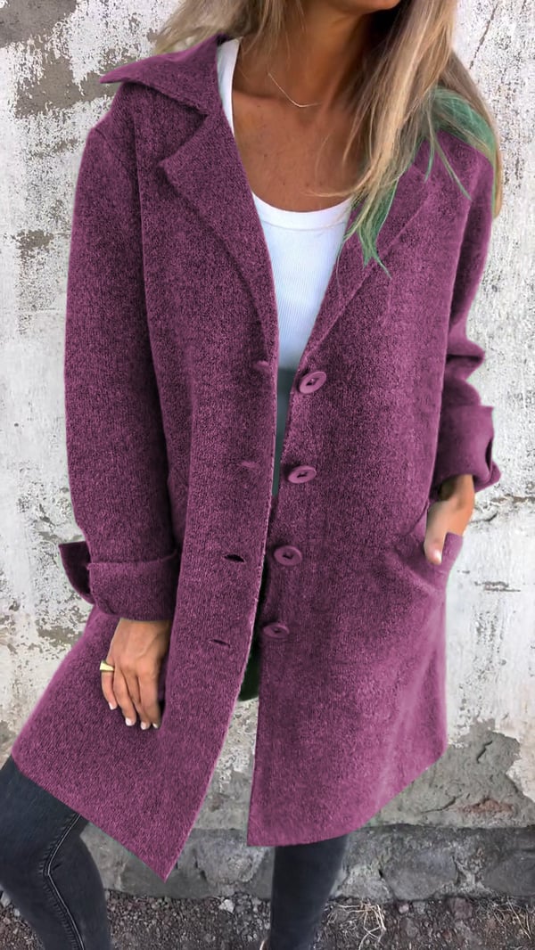 WW | Long elegant casual coat with practical pockets