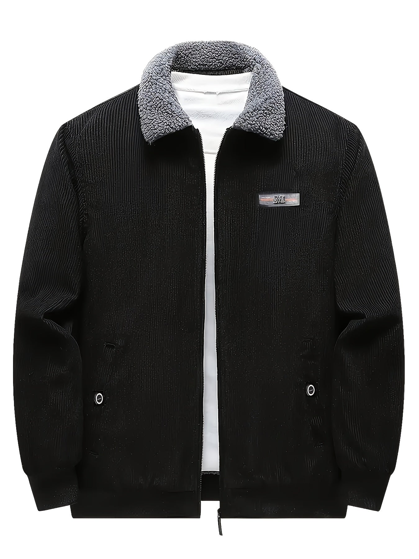 WW |  Mit Etikett Patch Fleece Gefütterte Winterjacke Für Herren - Ideal für Winter