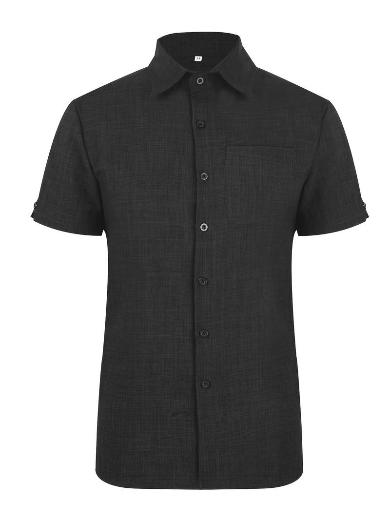 WW | Men's Classic Casual Button-Down Short Sleeve Shirt
