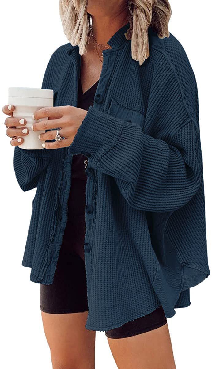 WW | Damenhemdjacke mit Kragen, langen Ärmeln und trendigem Design