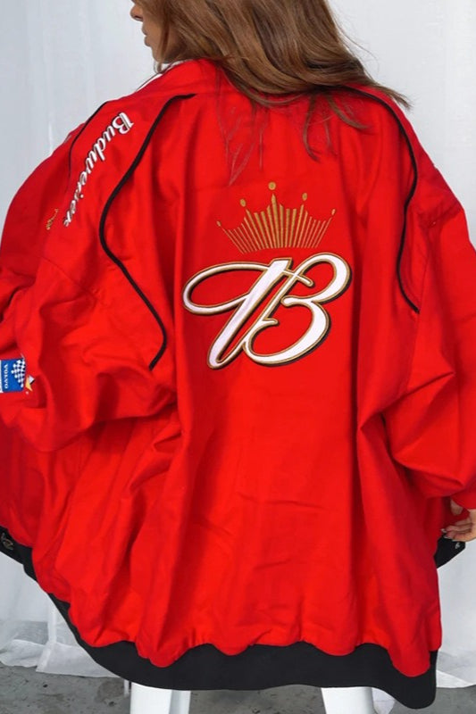 WW | Red Printed Zip Jacket