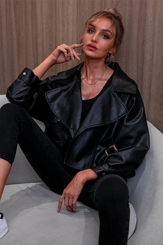 WW | Leder Langarmjacke