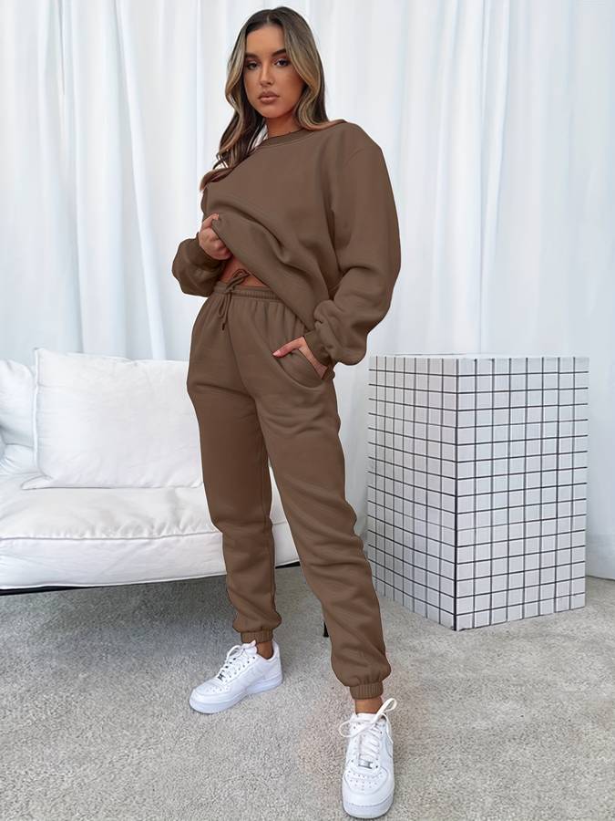 WW | Women's Sweat Set - Oversized Pink Hoodie & Joggers for Lounge & Street Style