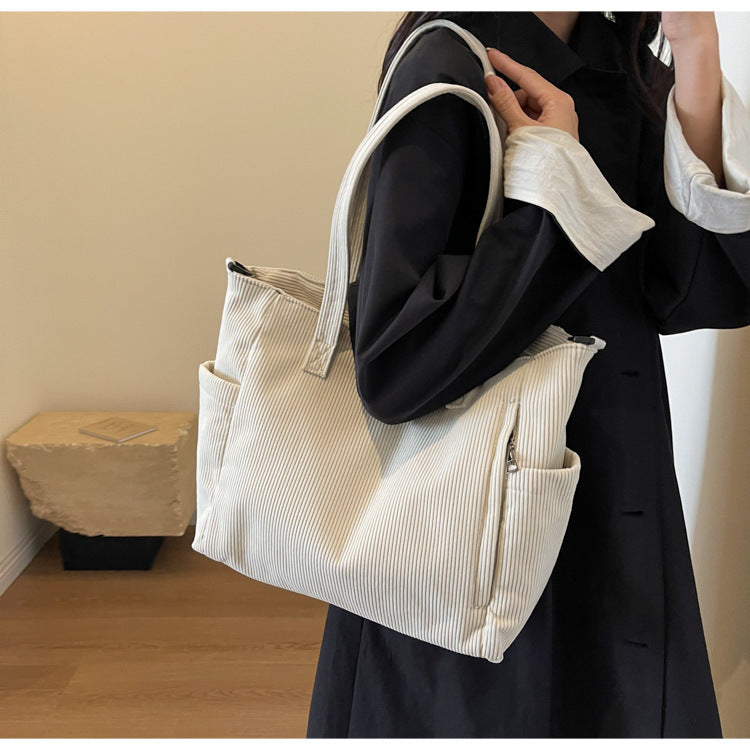WW | Student Tote Corduroy Bag