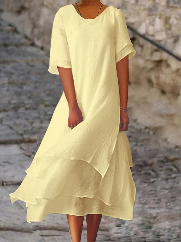 WW | Chic Elegance Block Slit Dress