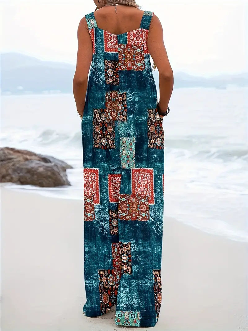 WW | Color Block Jumpsuit with Fashion Elements