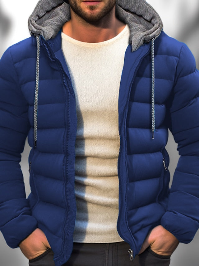 WW | Herren Winter Daunenjacke - Mit Kapuze & Reißverschluss