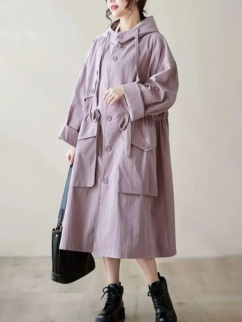 WW | Kapuzen-Trenchcoat - Leicht & Wasserabweisend - Baumwollmischung - Lässige Oberbekleidung