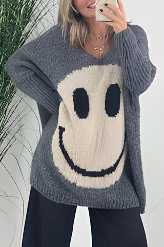 WW | Eleganter Smiley-Langarmpullover für Damen